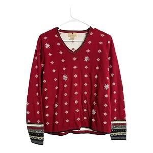 Woolrich Womens Medium M Sweater Holiday Winter Apres Ski Comfy Casual